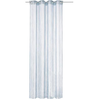 Fadenvorhang WECKBRODT "Leon, 1 Stück, Ösen, transparent, Fadengardine, Insektenschutz" Gr. 2, silber (silberfarben), B:148cm H:240cm, Polyester, Gardinen, Fadengardine, Insektenschutz, transparent, kürzbar, Store