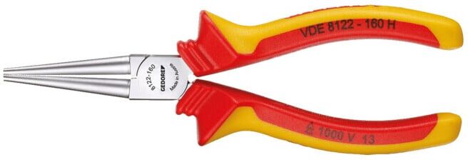 Pince Gedore VDE à becs ronds avec manchons isolants VDE (1552104)