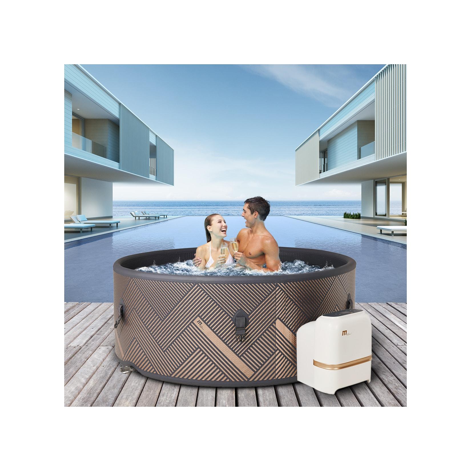 Miweba MSpa Whirlpool Frame Mono F-MO062, Drop-Stitch, UVC+ Reinigung, 6 Personen (F-MO062WE UVC+)
