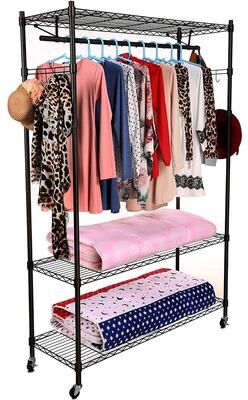 FCH 74-in. Rolling 2-tier Closet Organizer / Storage Rack