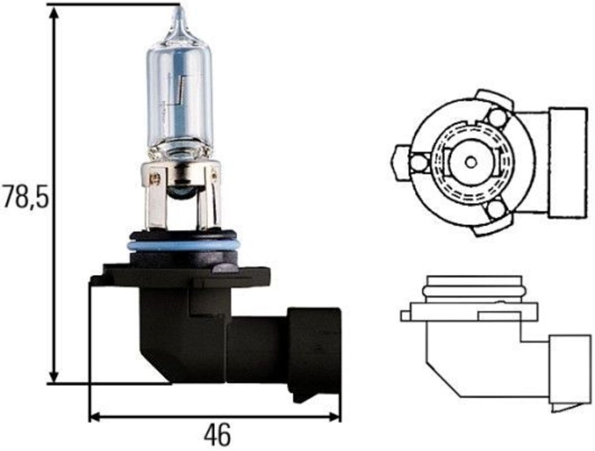 Glühlampe Halogen HELLA HB3 Standard 12V, 60W, 1 Stück
