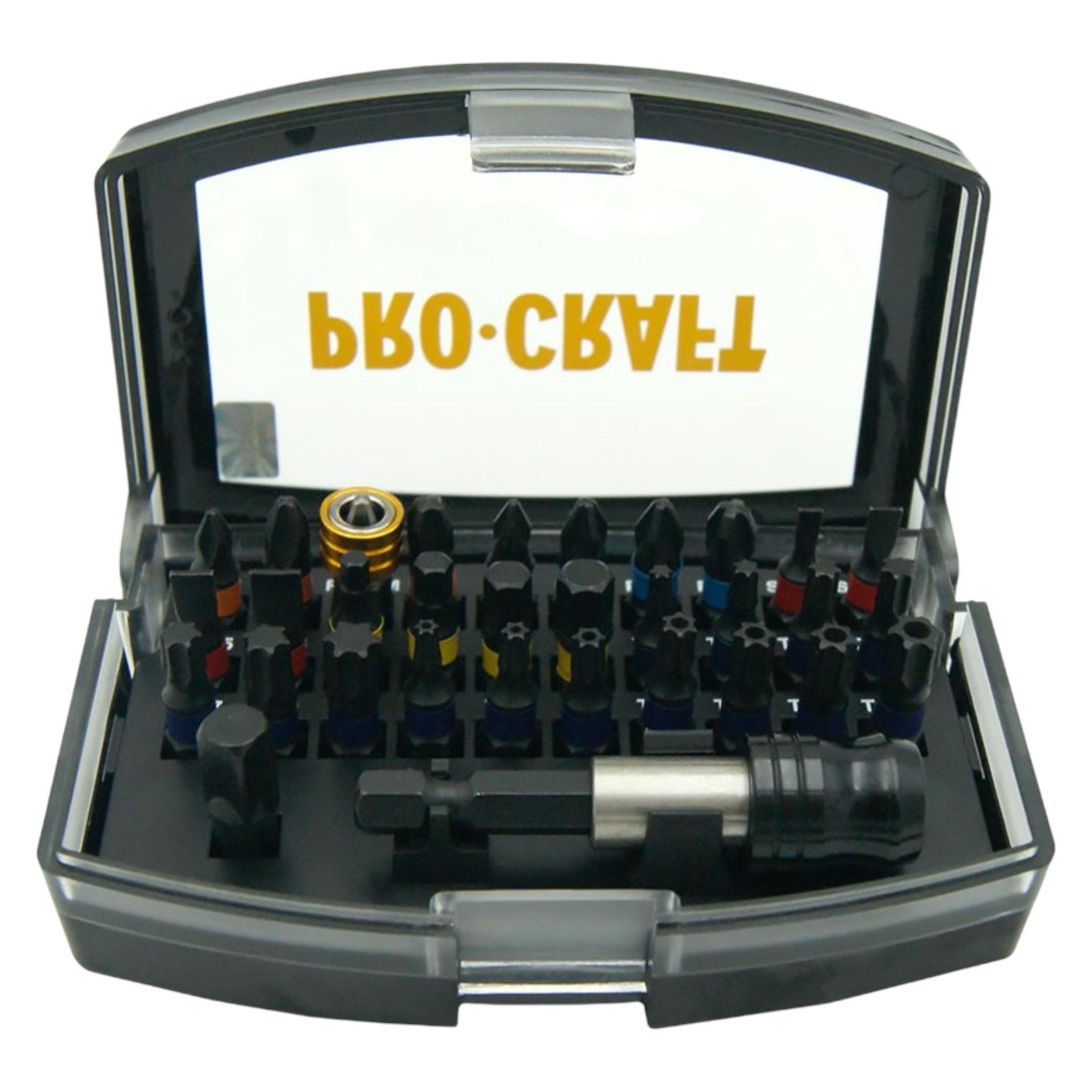 Procraft BS-32 Bit Set 32 tlg. S2 Stahl Phillips / Pozidriv / Torx / Hex / Schlitz (BS-32)