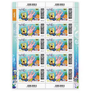 DeutschePost Briefmarken Set, 10 Stück à 95cent, SpongeBob, Standardbrief/Postkarte, nassklebend