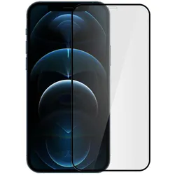 MW Glas-Folie EASY GLASS 3D CASE FRIENDLY (1 Stk., Apple iPhone 12 Pro), Smartphone Schutzfolie, Schwarz, Transparent