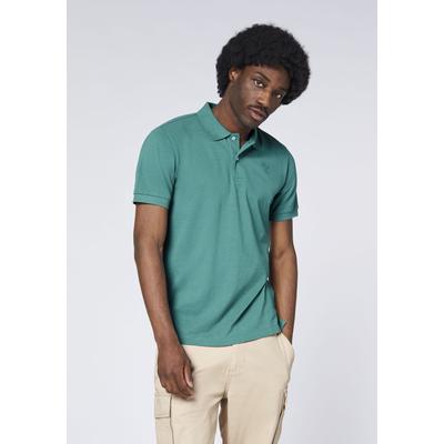 Poloshirt CHIEMSEE, Herren, Gr. XXL (60/62), hydro, 100% Baumwolle, unifarben, regular fit, ohne Ausschnitt, gerader Abschluss, Shirts, - ideal für Sport & Freizeit