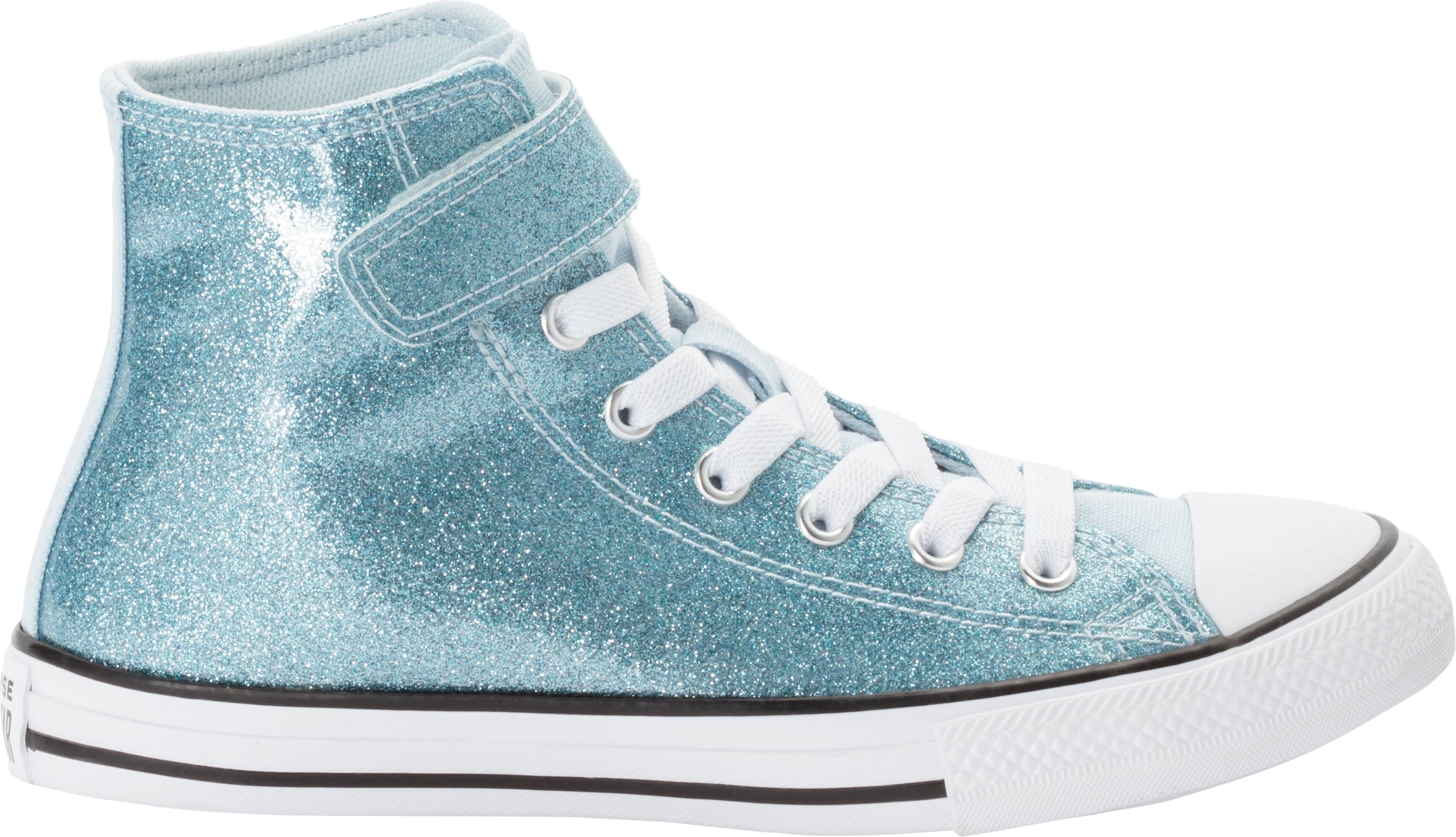 Sneaker CONVERSE "CHUCK TAYLOR ALL STAR COATED GLITTER EASY-ON", Damen, Gr. 27, weiß (winter slay, weiß, schwarz), Textil, Schuhe Sneaker