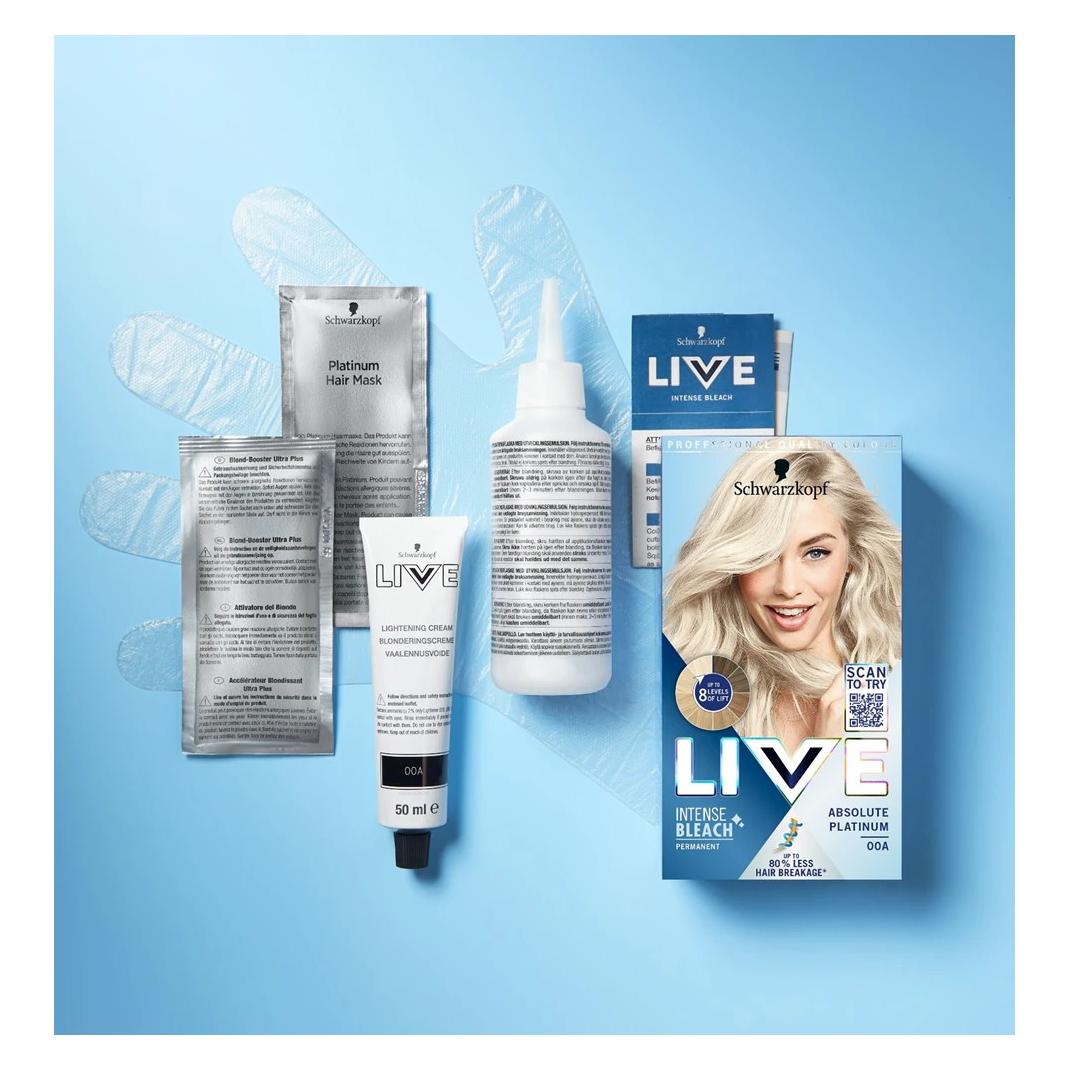 Schwarzkopf Live Intenseeach Rozjasniacz Do WÅ'osów 00A Absolute Platinum (Absolute Platinum) (9000101702767)