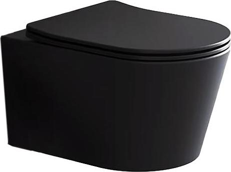 Beitz & Walz AqvaCeramica WC Wand Tiefspüler spülrandlos Rotation 530 x 360 mm - mattschwarz