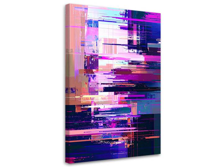 Feeby Leinwandbild Abstraktion in Violetttönen 70x100cm, Lila, Rechteckig, 70x100 cm, Bilder & Rahmen, Bilder, Leinwandbilder