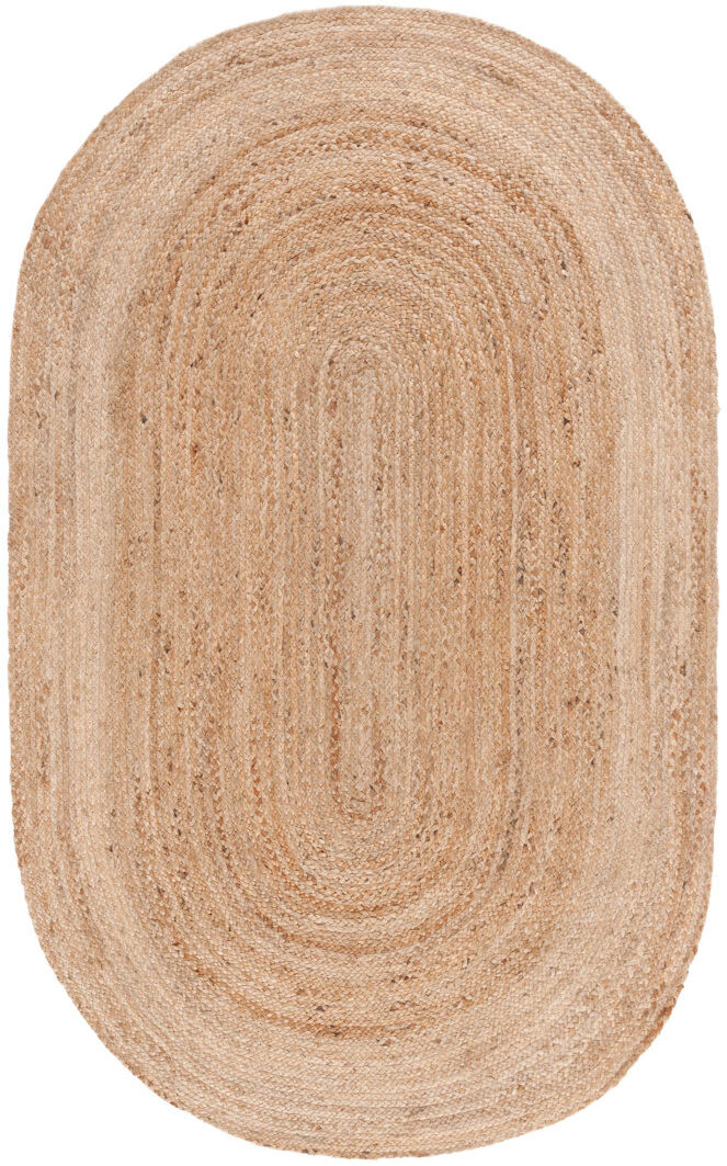 Blue Elephant Alexina Material Jute/Sisal Natural Area Rug Beige Oval 152 x 244cm