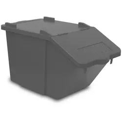 Mülleimer TTS Box Split 45 L grau stapelbarer Abfalleimer mit Deckel