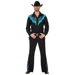 butttinette Kostüm "Cowboy" für Herren, schwarz/blau