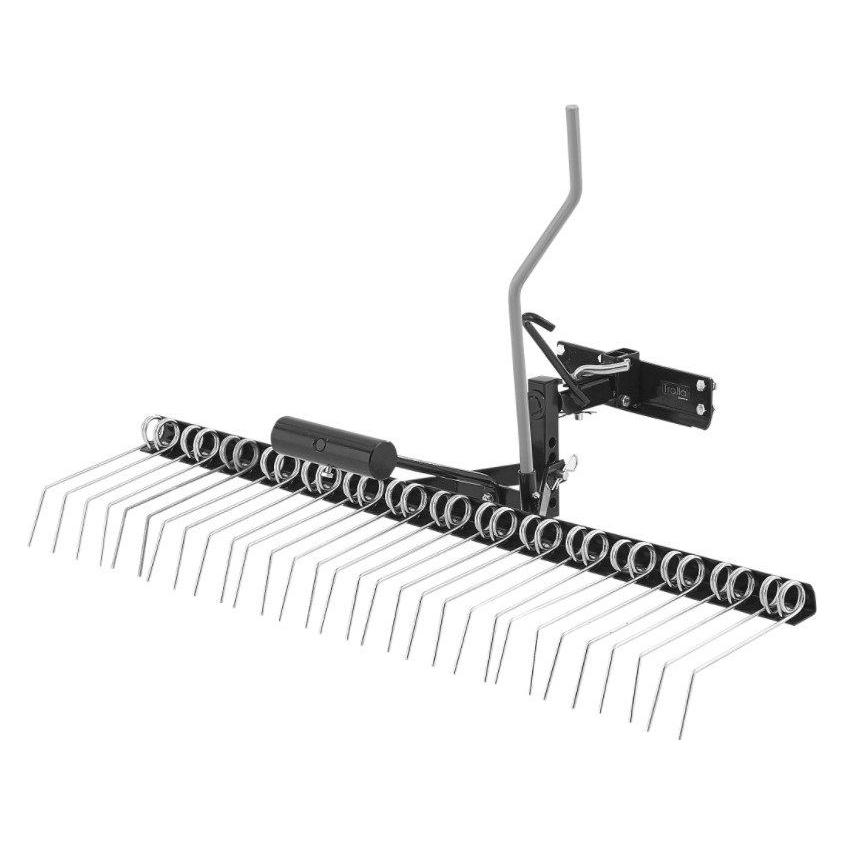 Trolla Rechen 120 cm Anhänger für Rasentraktor vom Sitz bedienbarer Rechen zum Anhängen (Rasentraktor) (12016)