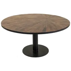 TISCH aus Metall und Holz, braun, 90x45cm