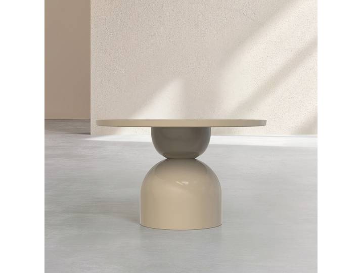 HABITAT - Table basse en métal - Grège émaillé - Noemie