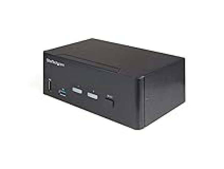 StarTech.com Commutateur KVM HDMI 2.0, 2 Ports, 2 Écrans - 4K 60Hz Ultra HDR - KVM de Bureau 4K HDMI 2.0 avec Hub USB 3.0, 2 Ports (5Gbps) et 4x USB 2.0 HID, Audio - TAA (SV231DHU34K6)