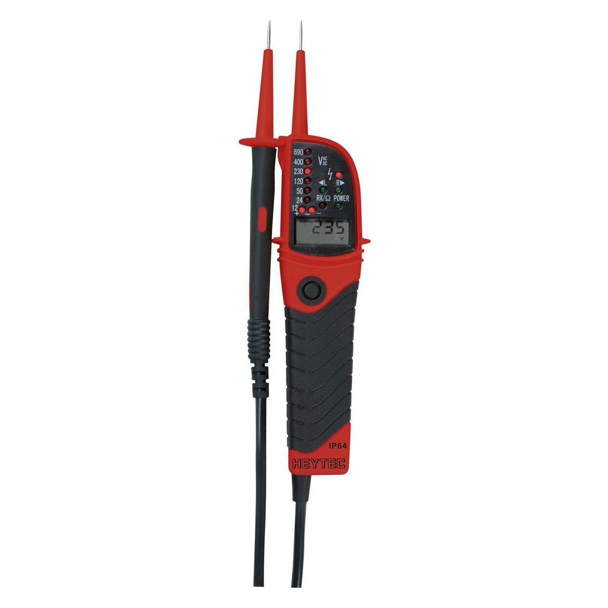 Heytec Zweipoliger Spannungsprüfer mit LED-Licht, 12 - 690 Volt (Spannungsprüfer) (50814260000)