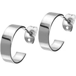 Titan Ohrstecker HALBKREIS