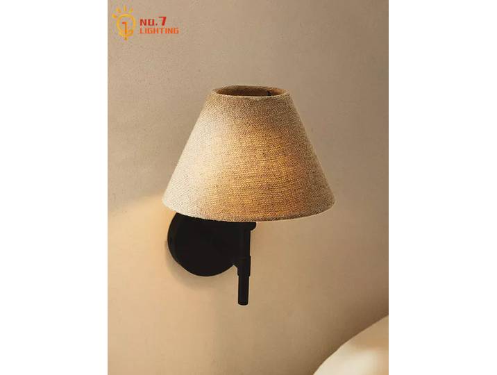 Applique murale LED Wabi-sabi rétro médiévale américaine, E27, atmosphère minimaliste, pour chambre à coucher, allée, chevet, arrière-plan d'étude