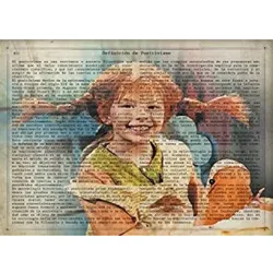 POSTER Von Pippi Langstrumpf A4 Rahmenlos