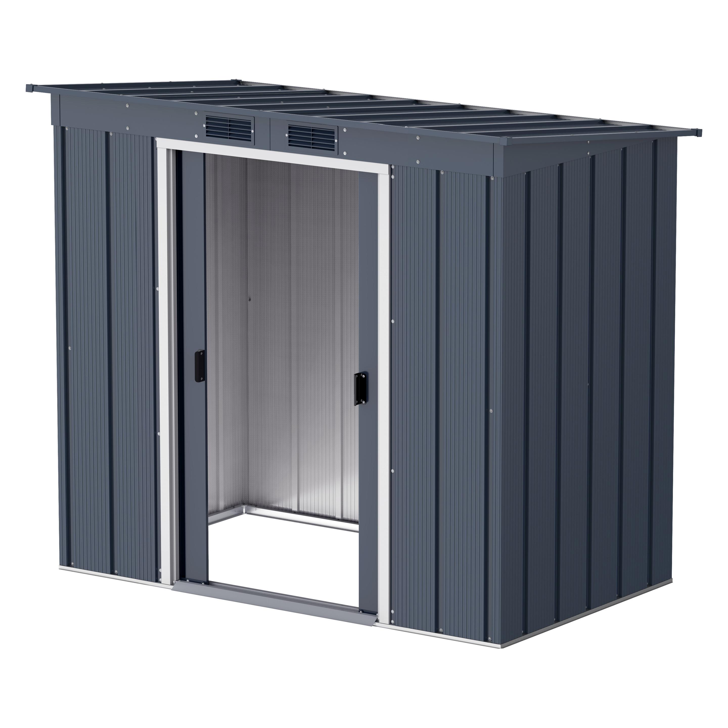 Tepro Gerätehaus Pent Roof Eco 6x4, anthrazit (7428)