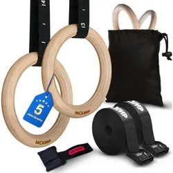 NEOLYMP Turnringe Outdoor Gymnastikringe - Optimaler Grip, Größe ONE SIZE in Braun Braun