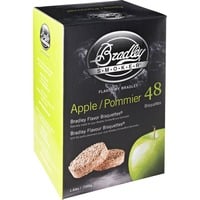 Apfel Bisquetten, 48 Stück, Räucherholz für Bradley Smoker