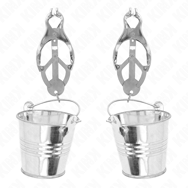 KINK NIPPLE GRIP pinces à seins trèfle japonais avec seau argent