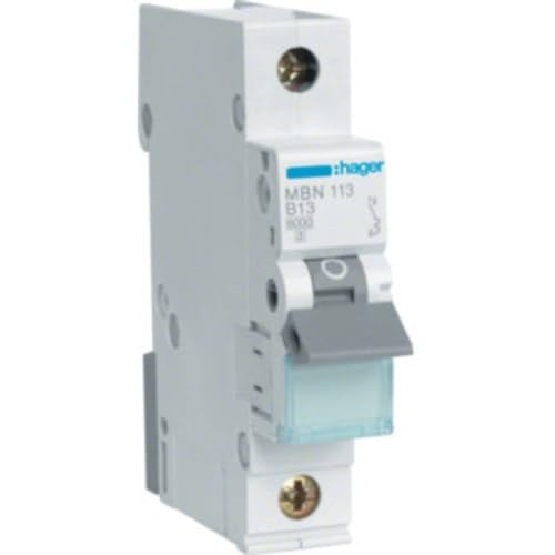 Hager Mbn113 type B 1P 1 modular elektrische schakelaar