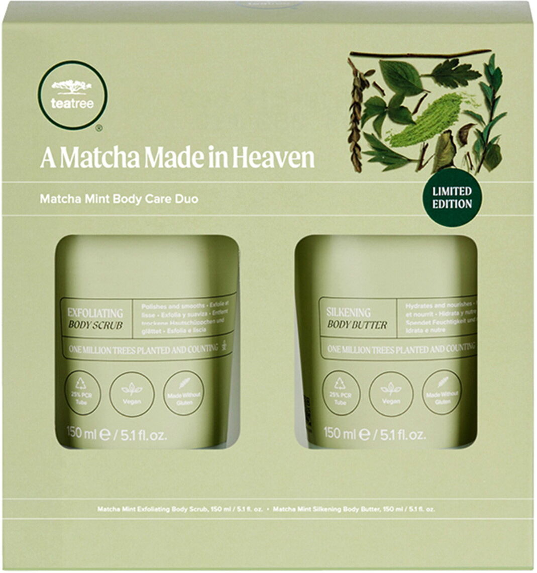 300ml Paul Mitchell Tea Tree Matcha Mint Body Care Duo (Butter 150ml + Scrub 150ml)