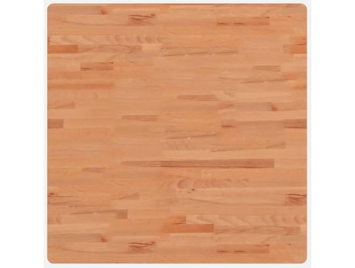 Tischplatte Braun 80 x 80 x 4 cm Quadratisch Massivholz Buche Lackierung Massives Buchenholz mit Lackierung, quadratische Platte 80 x 80 x 4 cm, für Esstisch und Möbelbau, abgerundete Ecken, feucht