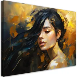 WANDBILD gold weiblicher glamour