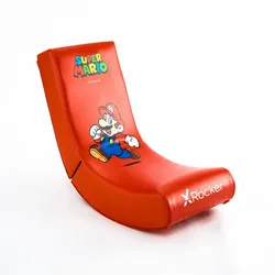 X Rocker Nintendo Super MarioTM Floor Rocker Gaming-Bodensessel im Super Mario Design für Kinder & Jugendliche - rot
