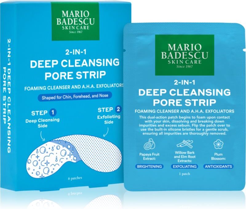 Mario Badescu 2-in-1 Deep Cleansing Pore Strip patches for problem skin 2-in-1 6 pc