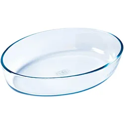 Pyrex Bräter oval ohne Deckel, Auflaufform, Transparent