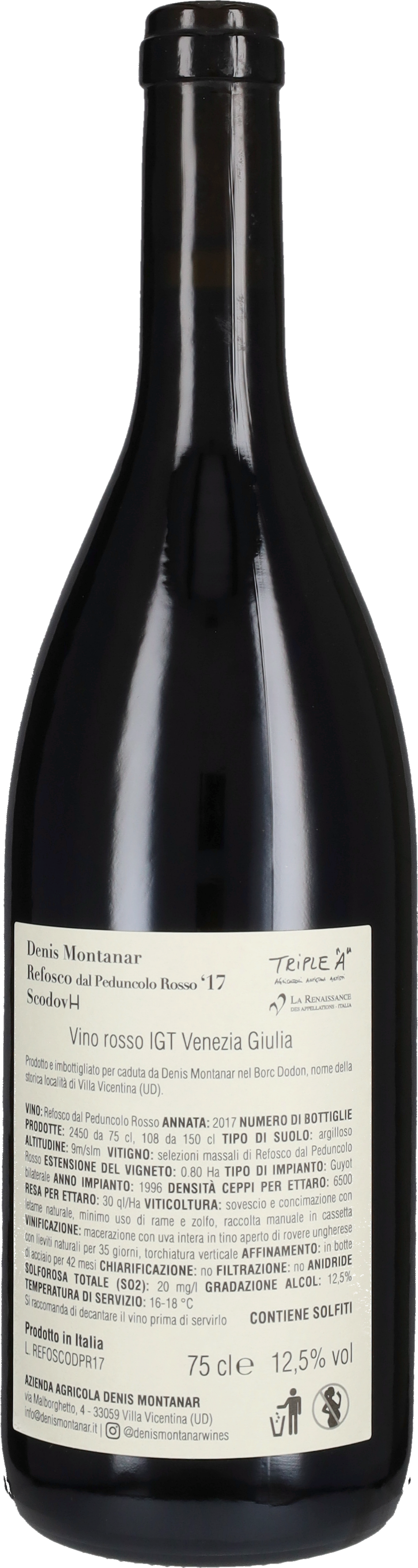Montanar Denis Refosco Scodovacca Denis Montanar 2017