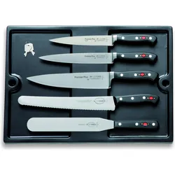 F. Dick Kochkoffer Plaza 17-teilig (Messer-Set mit Koffer, inkl. Kochmesser + Kochwerkzeug / Zubehör, Messerblock, Silber