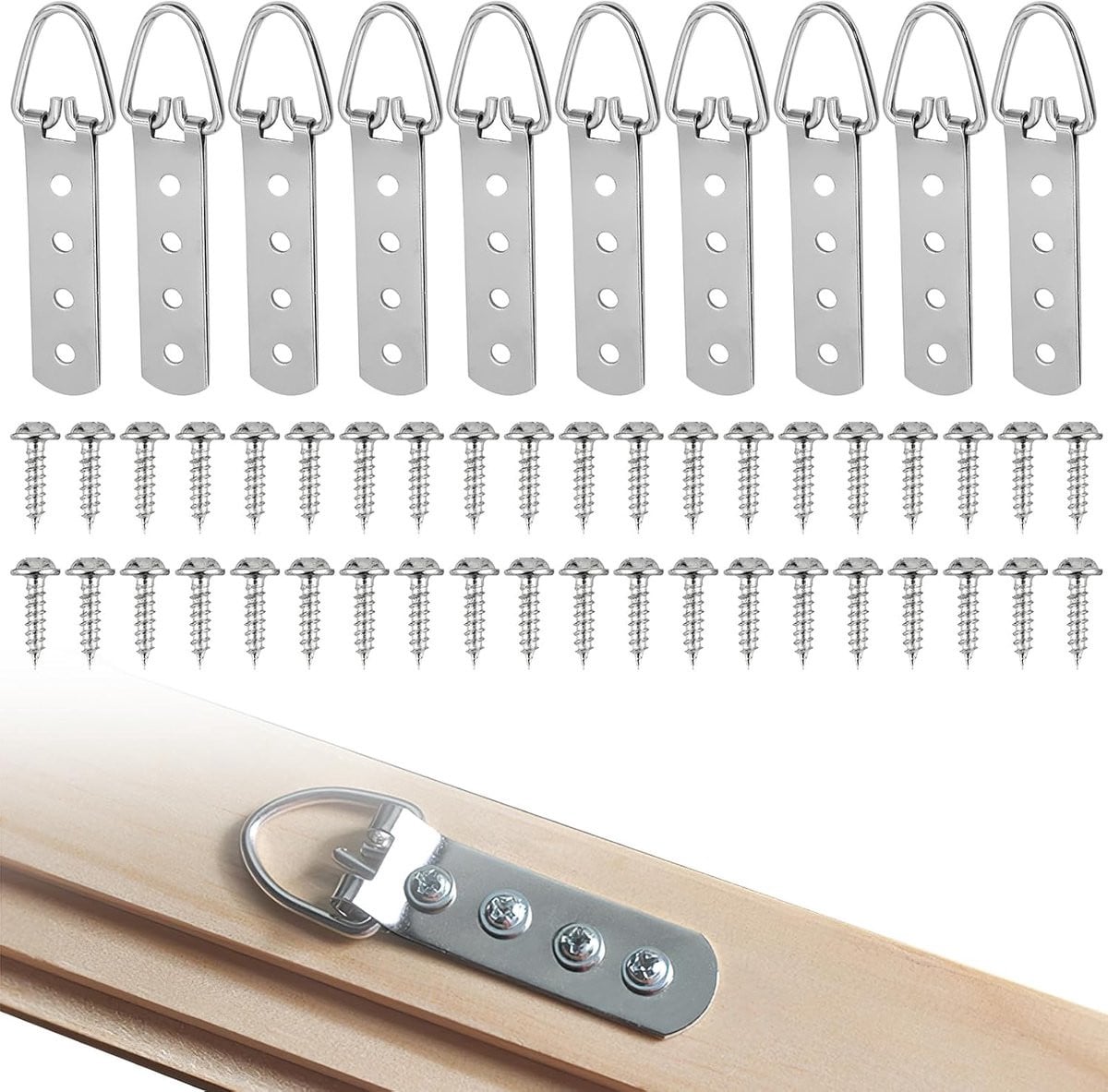 ShopVlot D-ring fotohangers 10 stuks voor zware lijsten