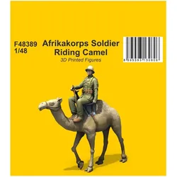 CMK Afrikakorps Soldier Riding Camel 1/48 / 3D Printed