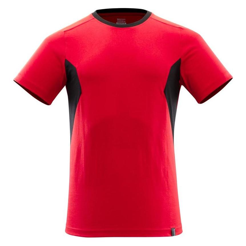 Mascot T-Shirt, moderne Passform T-shirt Grösse S ONE, verkehrsrot/schwarz (One Size) (229309)