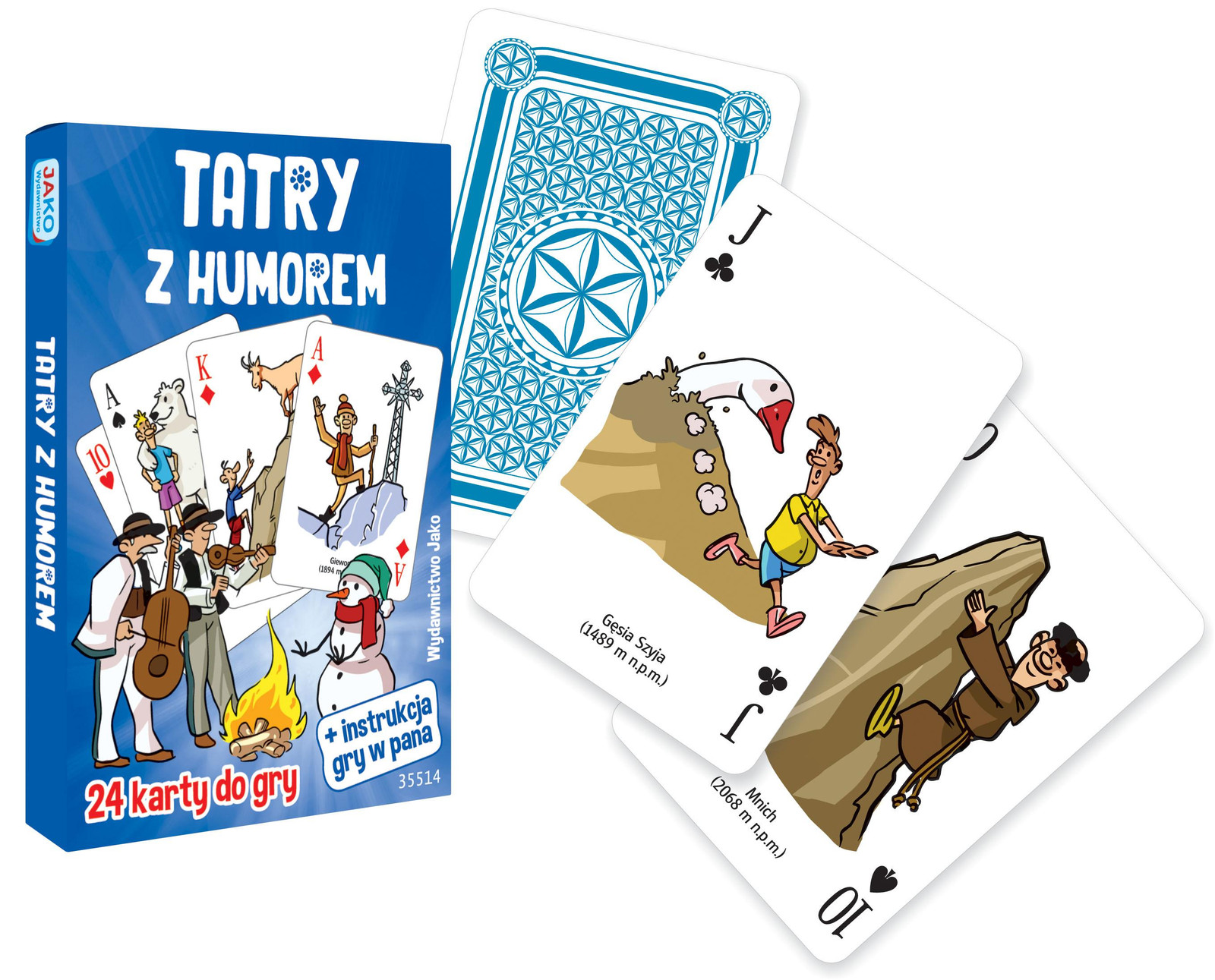 Speelkaarten Tatry met een humoristische insteek