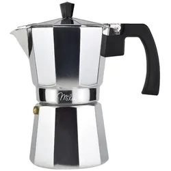 Milu Espressokocher Aluminium 6 Tassen, 17x19.5x10 cm