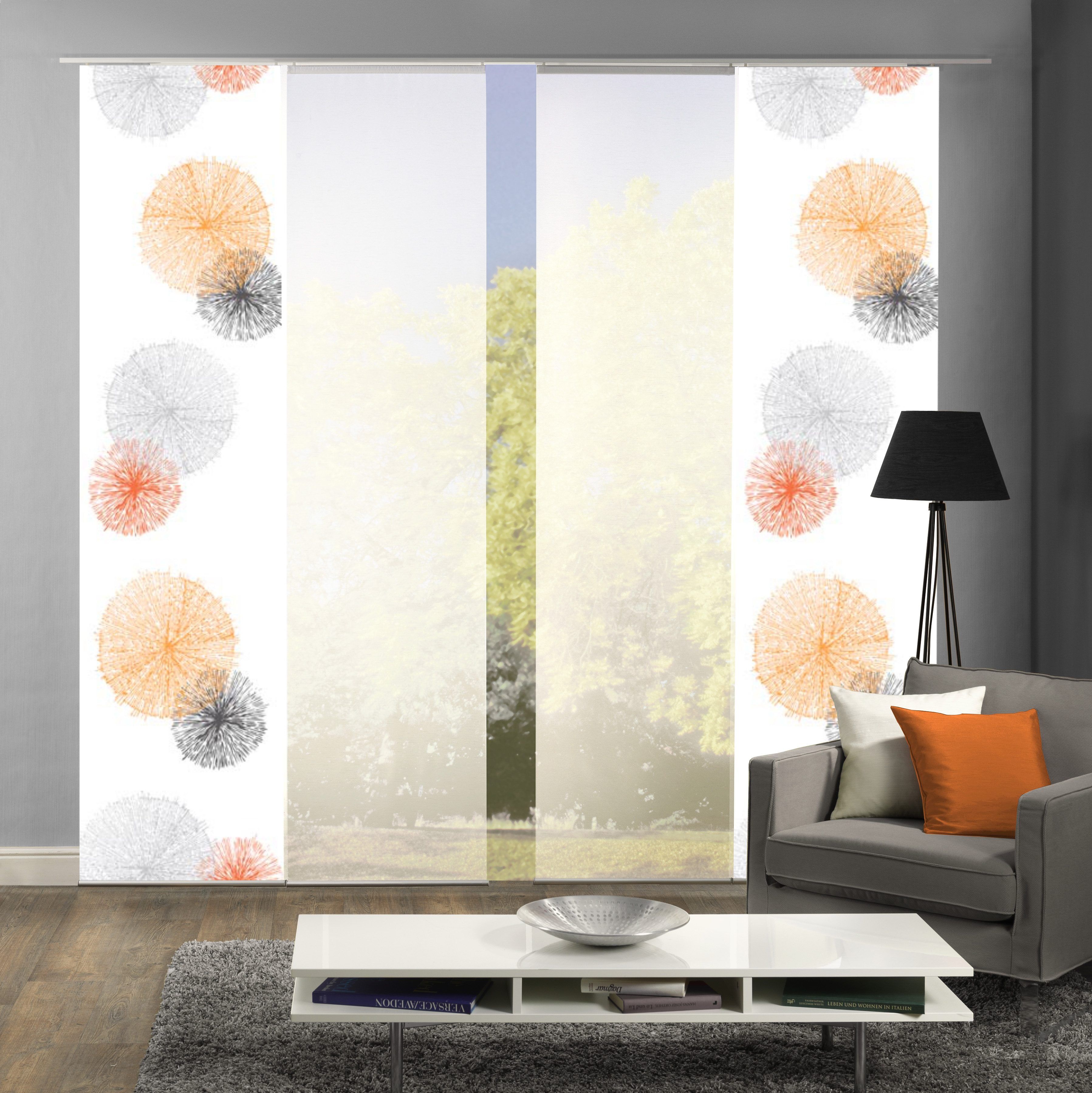 HOME WOHNIDEEN "SCOPPIO" Klettband 4 Stk. tlg. HxB: 245x60, inkl. Befestigungszubehör orange 245cm, Klettband, 60cm