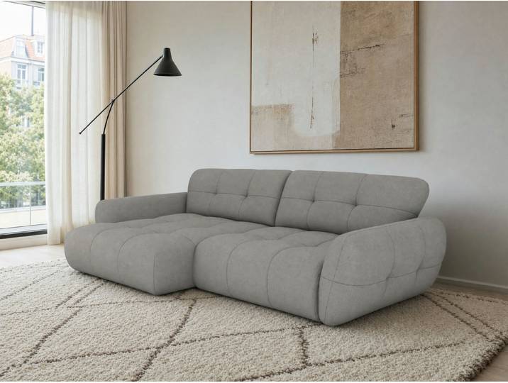 foamnova Ecksofa Vannes, B 312 cm, mit Recamiere, sehr komfortabel, Recamiere links oder rechts angeordnet, als Dauerschläfer nutzbar