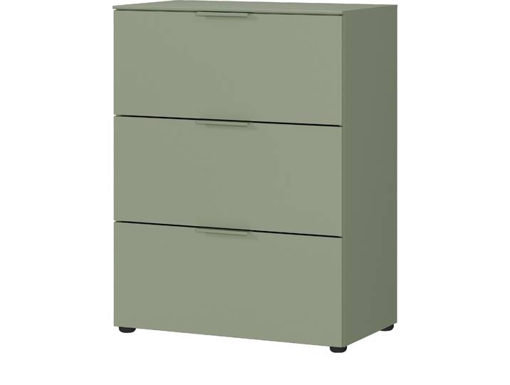 Kommode GERMANIA Savoca , grün (taupegrün), B:68cm H:98cm T:40cm, Holzwerkstoff, Sideboards, Kommode, Breite 68 cm, Soft-close, 2 Fußvarianten inkl., Made in Germany