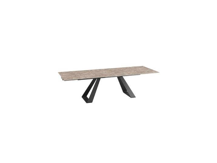 Ausziehbarer Designer Esstisch „Ascension“ aus Keramik, in verschiedenen Grössen Zementgrau 190-270 x 100 cm Akante Design