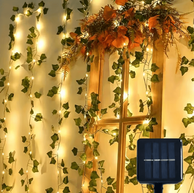 Inspire Curations Solar Ivy String Lights 7M 12M 17M Outdoor Garden Decor warm 17m 150led