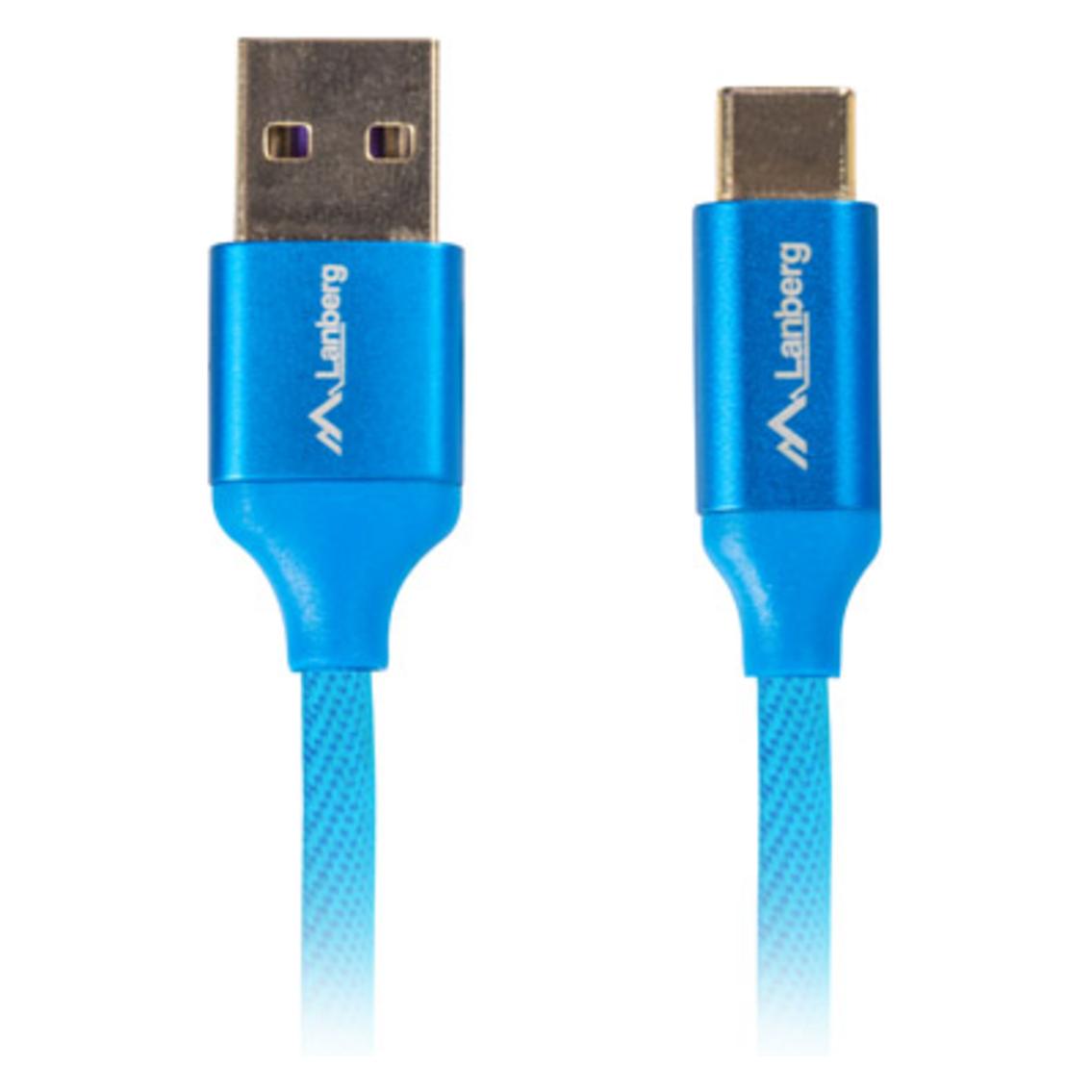 Lanberg CA-USBO-22CU-0018-BL USB Kabel USB 2.0 USB A USB C (1.80 m, USB 2.0) (CA-USBO-22CU-0018-BL)