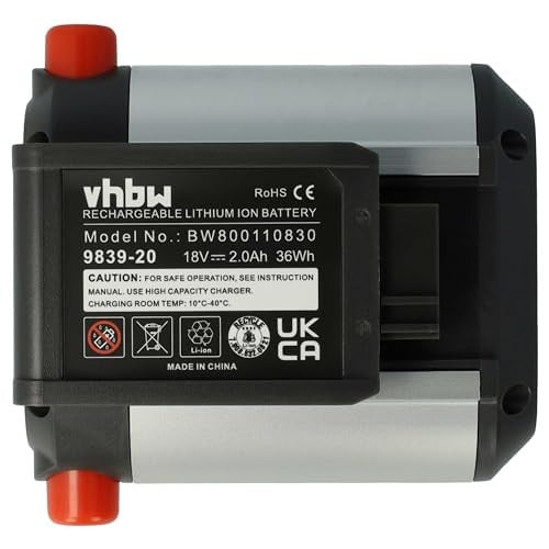 vhbw Accu compatibel met Gardena EasyCut Li-18/23 (9824-20) Grasmaaier, Grasschaar en Heggenschaar, 18V Li-Ion, 2000 mAh