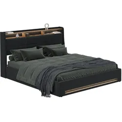 Vicco, Bett, Christin mit LED, USB-Anschluss & Matratze (180 x 200 cm)
